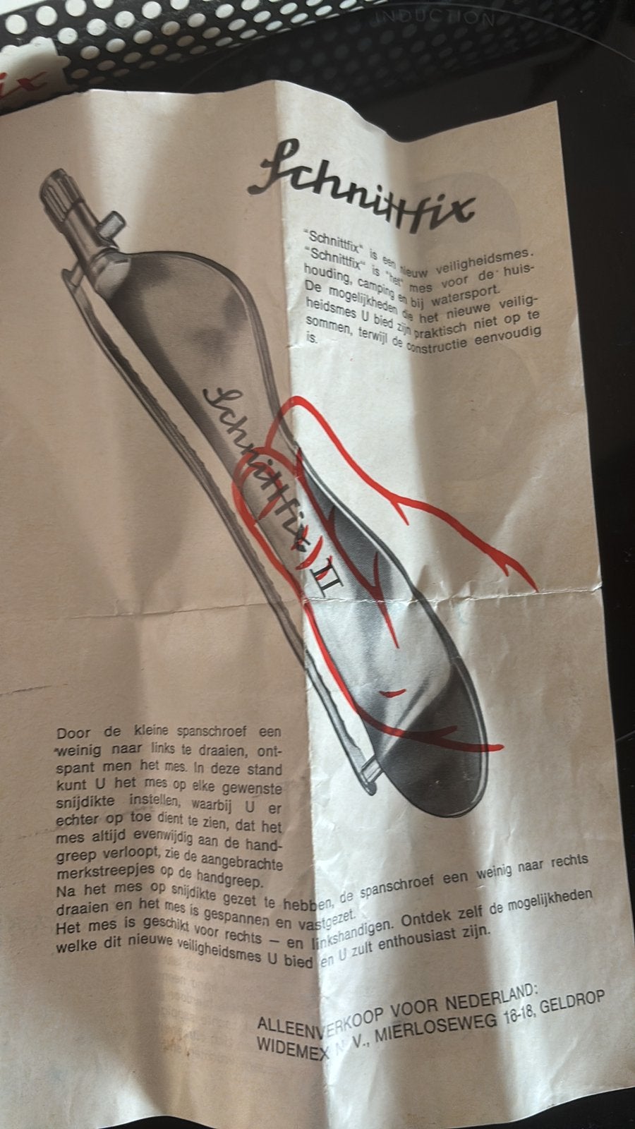 Schnittfix 2 mes, Ophalen, Zo goed als nieuw, Metaal, Zilver
