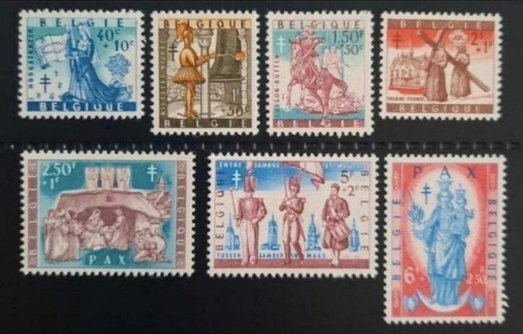 Belgique : COB 1082/88 ** Antituberculeux 1958., Timbres & Monnaies, Timbres | Europe | Belgique, Sans timbre, Neuf, Enlèvement ou Envoi