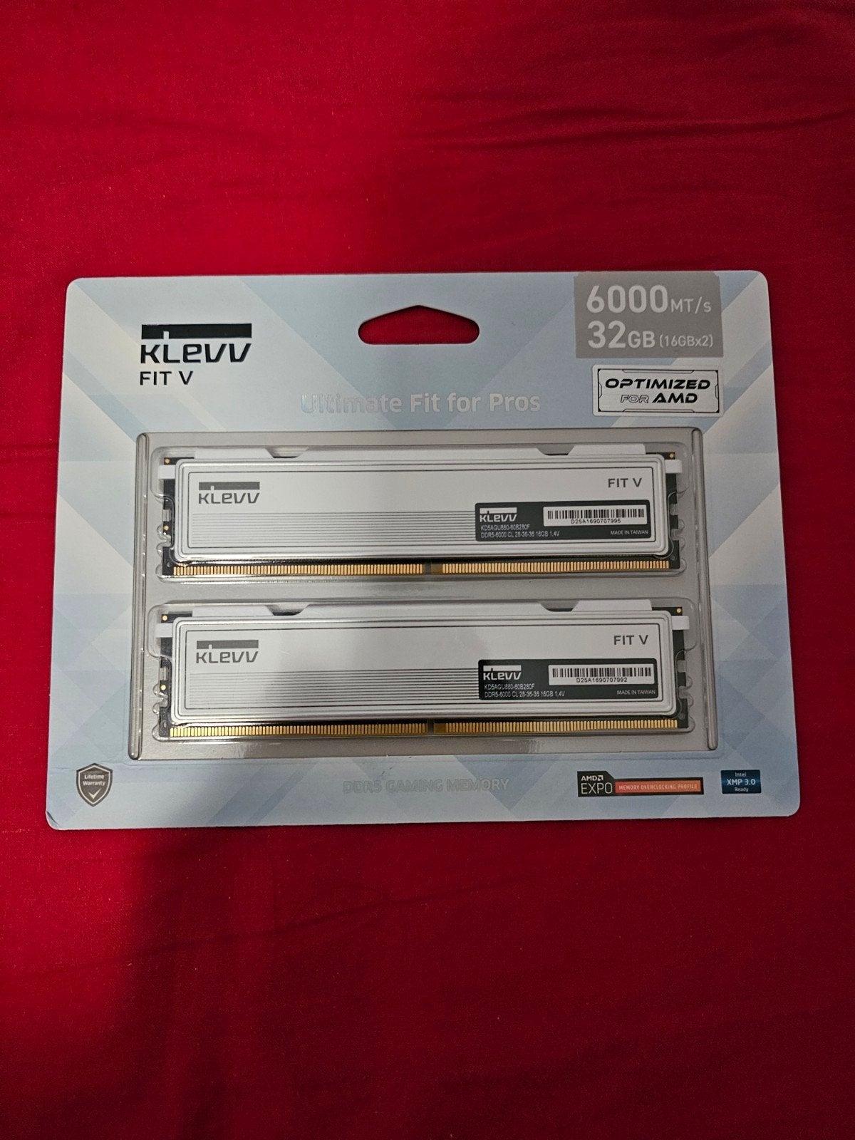 DDR5 KLEVV FIT V 32 GB (2x16 GB) 6000MHz CL30, Computers en Software, RAM geheugen, 32 GB, Nieuw, Ophalen of Verzenden, Desktop
