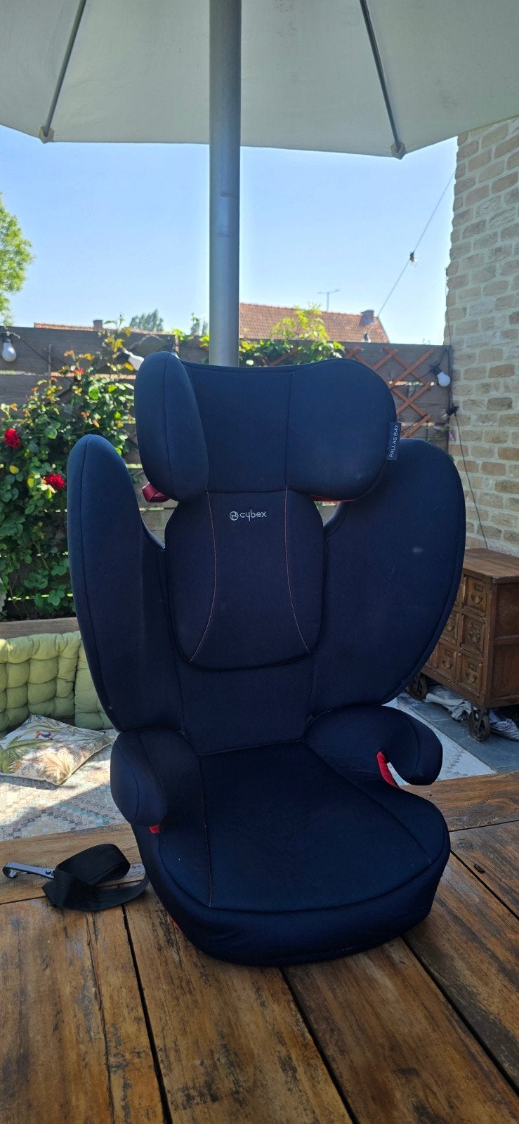 Cybex Pallas B-Fix Autostoel – Donkerblauw met Rood, Ophalen