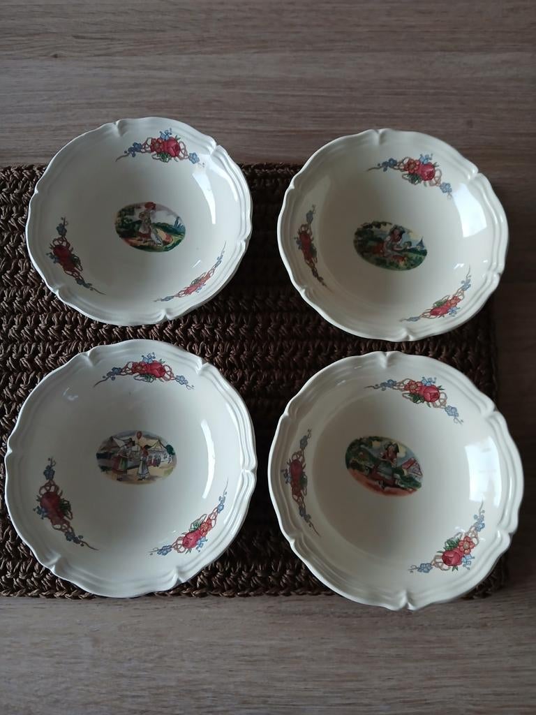 Bordjes Sarreguemines "Obernai" - 11 stuks voor 30 €, Antiek en Kunst, Ophalen