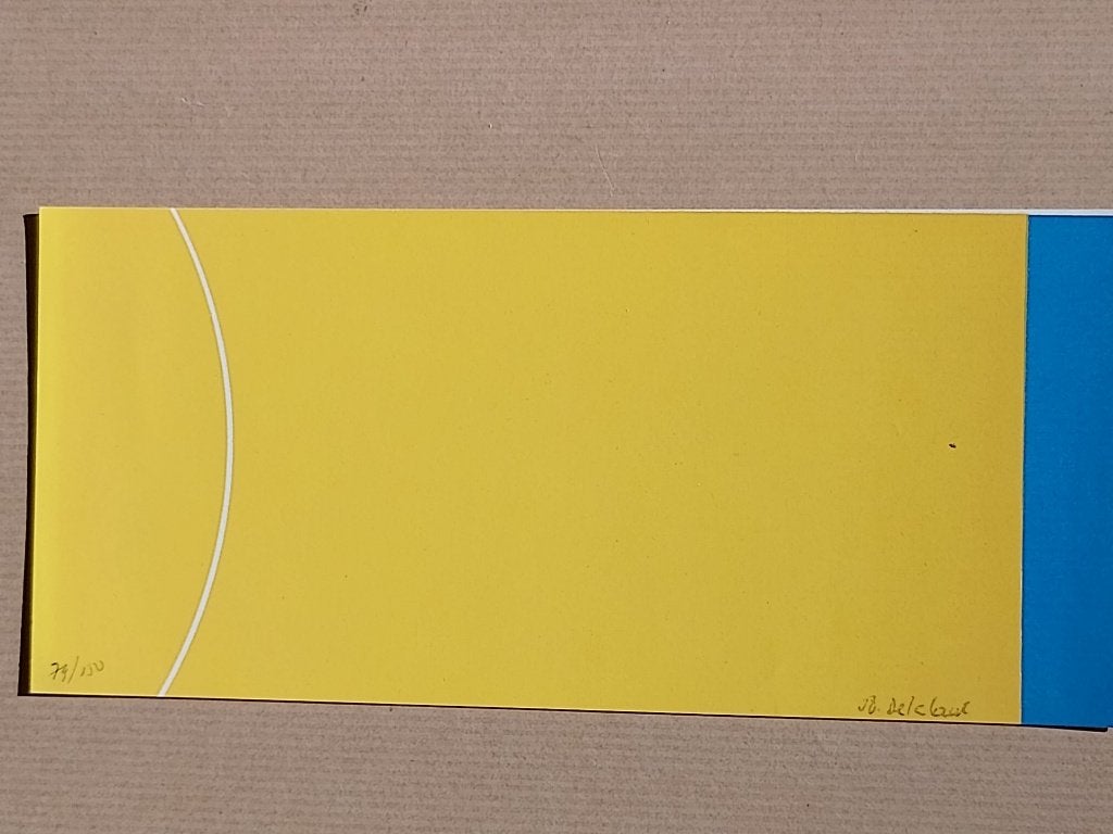 Jo Delahaut  1911 - 1992   Zeefdruk Nieuwjaarswens, Antiquités & Art, Numéroté, Envoi, Sérigraphie
