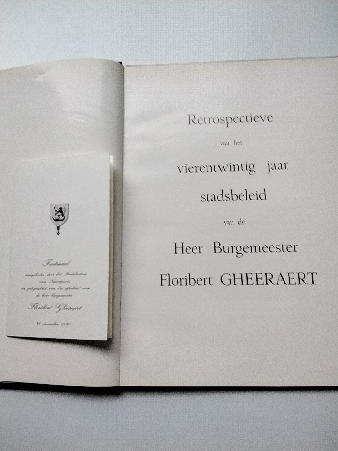 Boek Burgemeester Gheeraert Nieuwpoort, Boeken, Ophalen