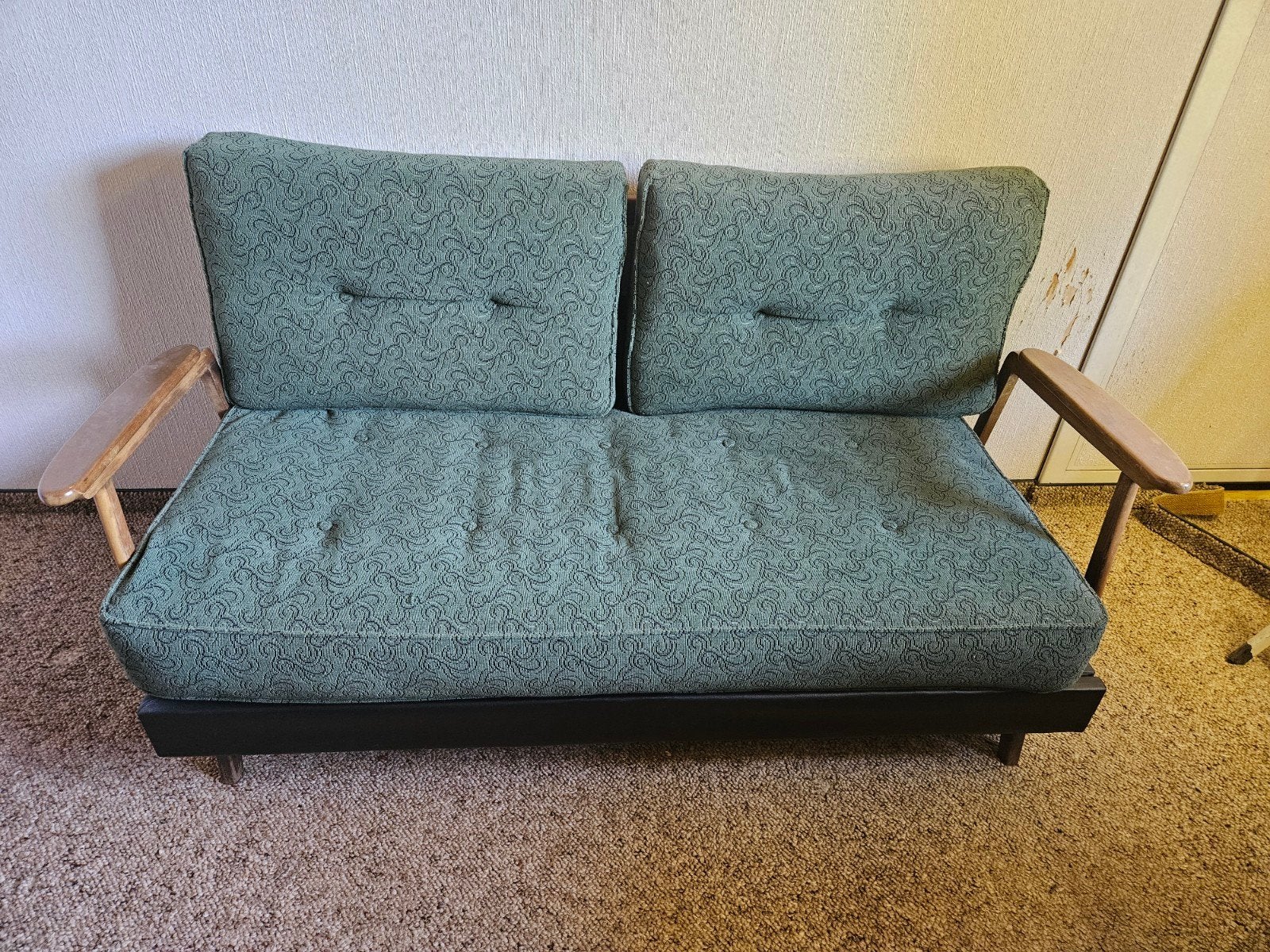 retro seventy's zetel /slaapbank, Huis en Inrichting, Ophalen, Gebruikt