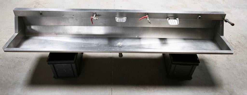 Industrie inox wasbak 240cm breedte, Zakelijke goederen, Ophalen