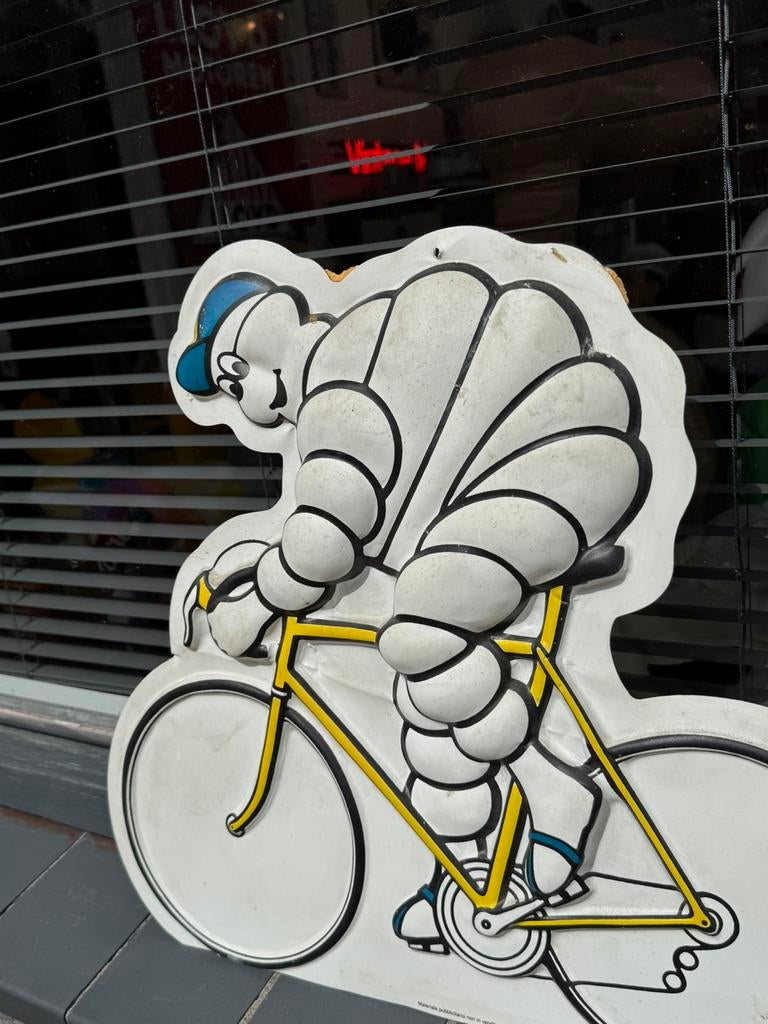 Michelin banden reclamebord, Ophalen, Gebruikt, Reclamebord
