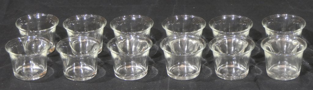 theelichtjes 12 glazen schaaltjes, Huis en Inrichting, Ophalen of Verzenden, Zo goed als nieuw, Overige typen, 5 cm