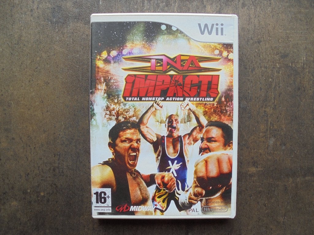 TNA Impact Total Nonstop Action Wrestling vr Wii(zie foto's), Games en Spelcomputers, Games | Nintendo Wii, Gebruikt, Vechten