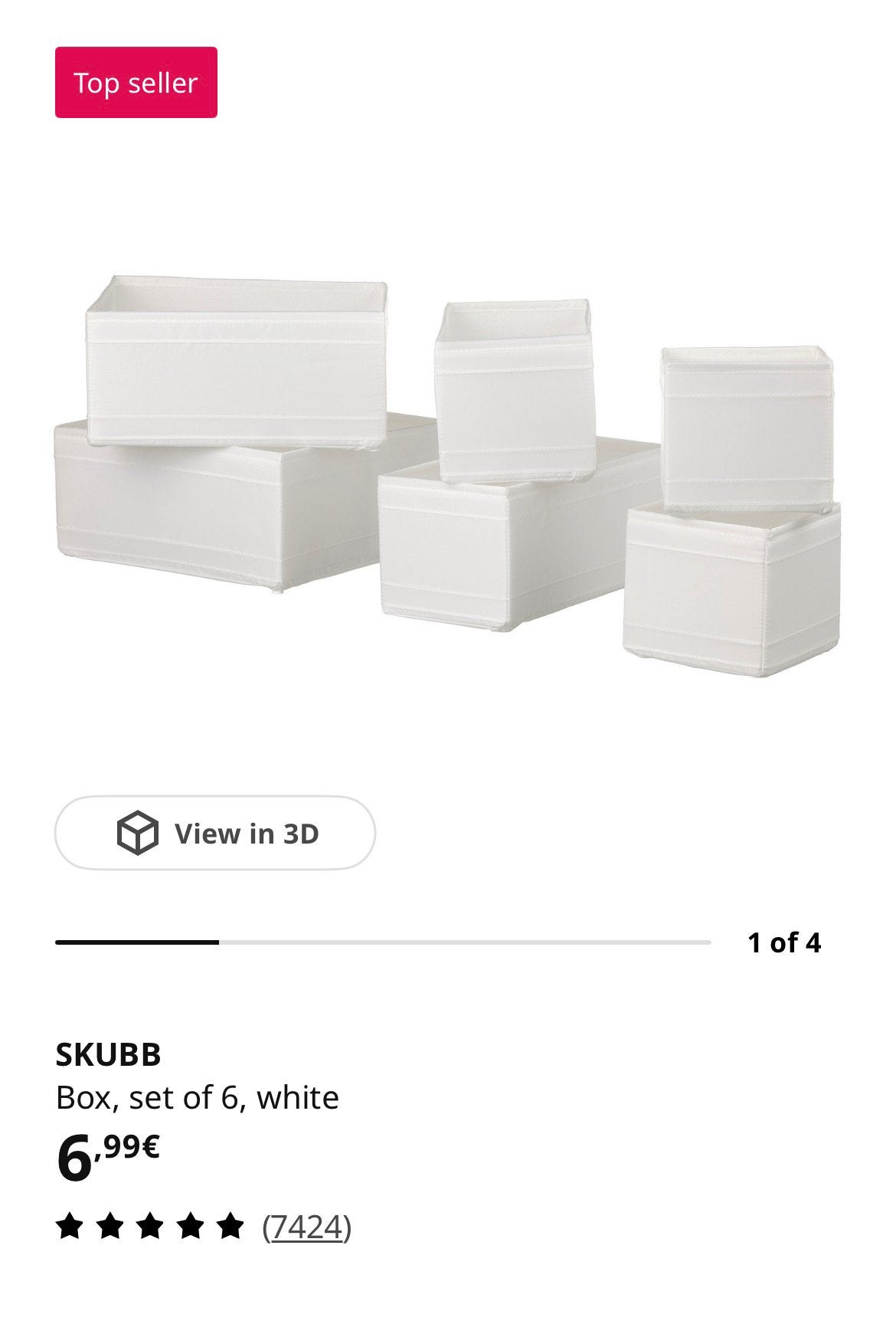 IKEA SKUBB Drawers Organizer, Enlèvement, Comme neuf