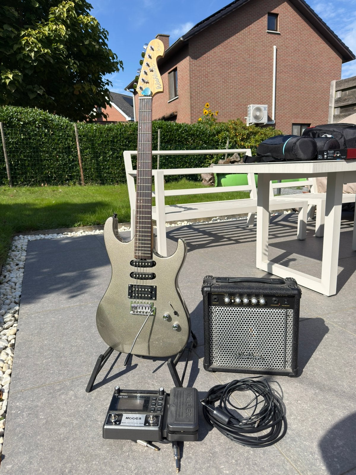Washburn elektrische gitaar en versterker, Musique & Instruments, Enlèvement, Utilisé