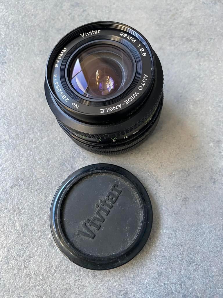 Vivitar 28mm f2,8 canon FD, Audio, Tv en Foto, Ophalen of Verzenden, Gebruikt, Canon