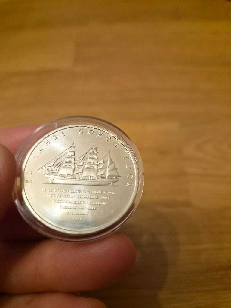 Argent 18g - 50 Ans du Voilier Gorch Fock (Marine Allemande), Postzegels en Munten, Munten | Europa | Niet-Euromunten, Ophalen of Verzenden