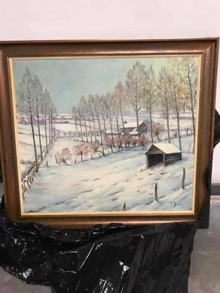 Winterlandschap, Ophalen, Gesigneerd, Landschap