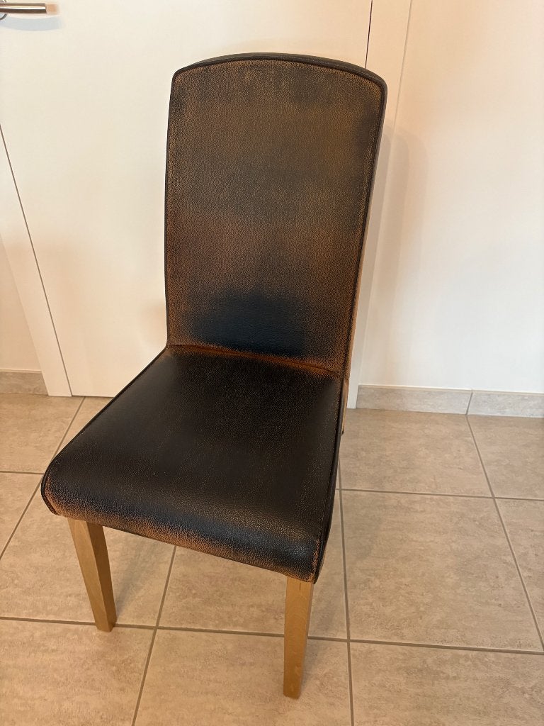 Leren stoelen 4 stuks, Huis en Inrichting, Stoelen, Ophalen, Zo goed als nieuw