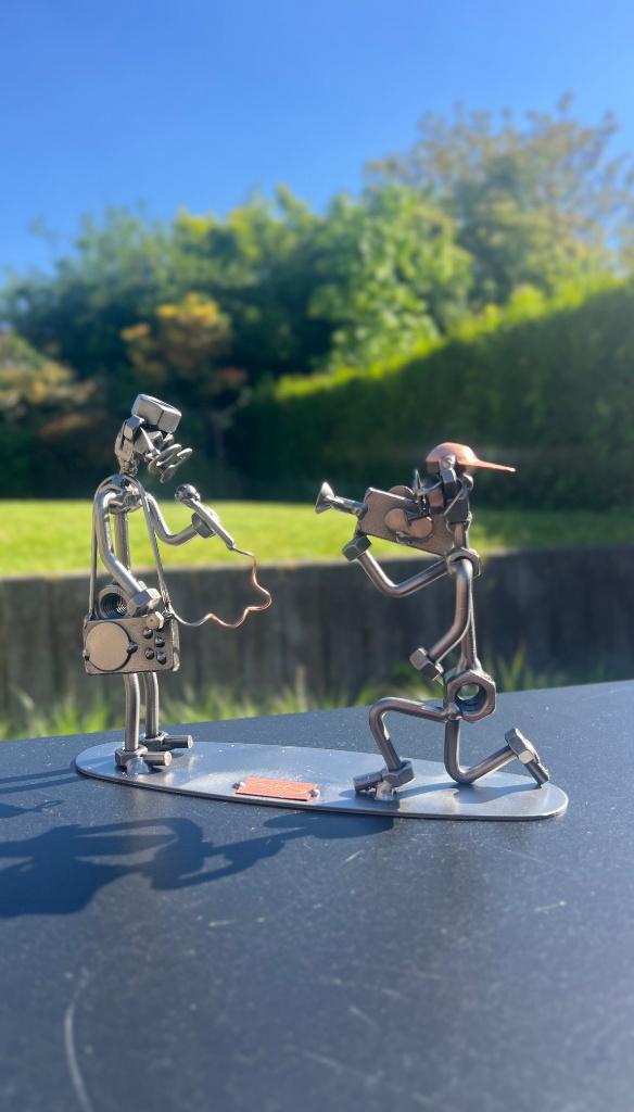 Équipe de télévision - Caméraman (miniature), Antiquités & Art, Curiosités & Brocante, Enlèvement ou Envoi