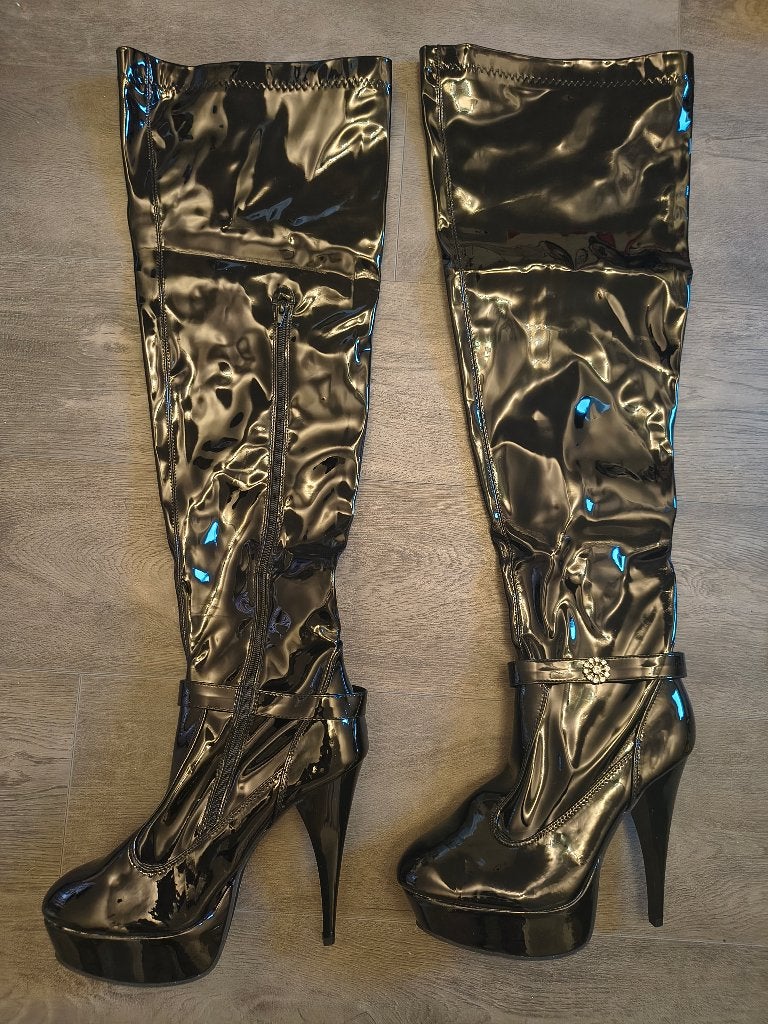 Overknee laarzen - mt 44, Kleding | Dames, Schoenen, Hoge laarzen, Bonprix, Verzenden, Zwart