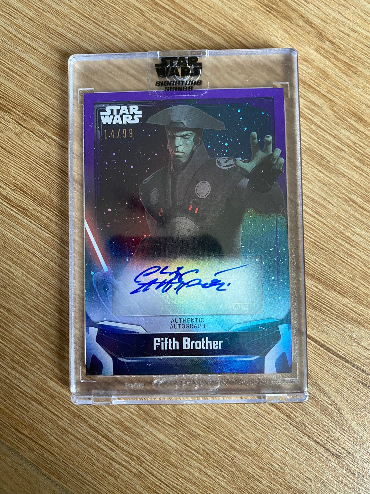 Star wats autograph topps 14/99, Ophalen of Verzenden, Zo goed als nieuw