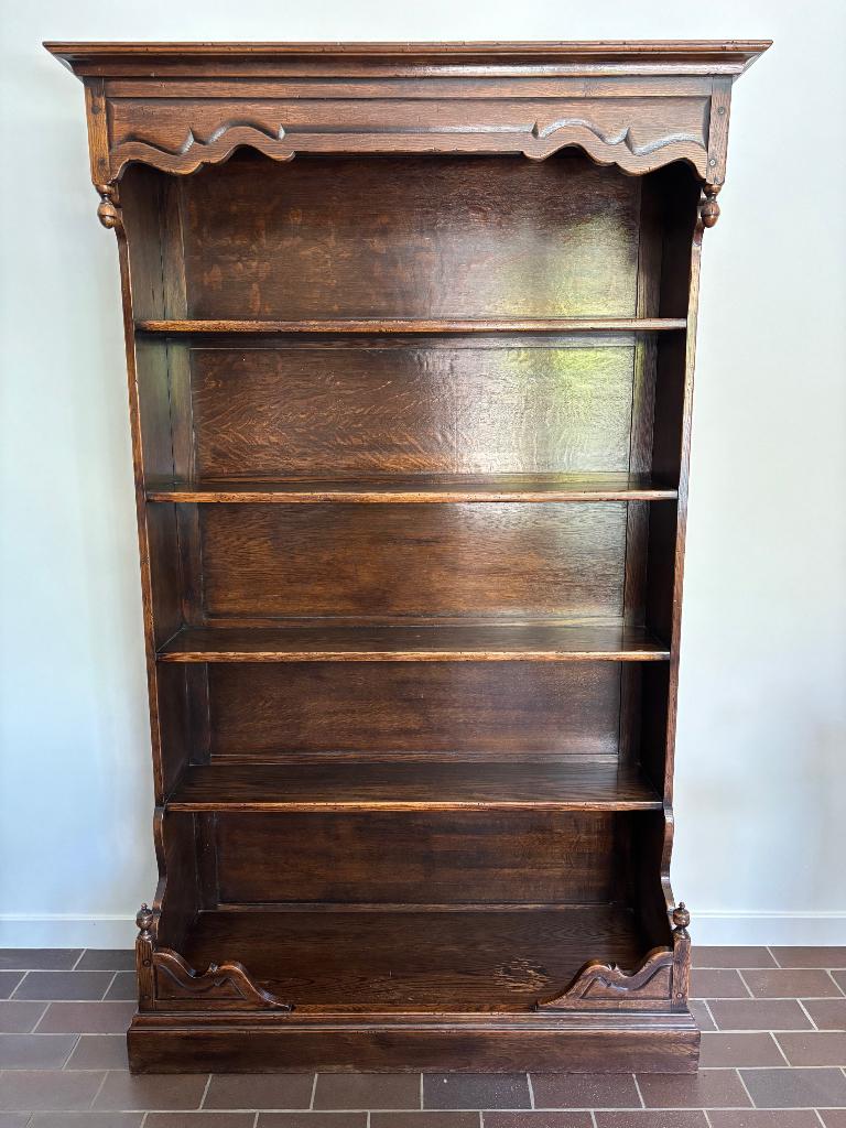 Eiken houten boekenkast, Huis en Inrichting, Kasten | Boekenkasten, Ophalen, 100 tot 150 cm, Eikenhout, Minder dan 25 cm