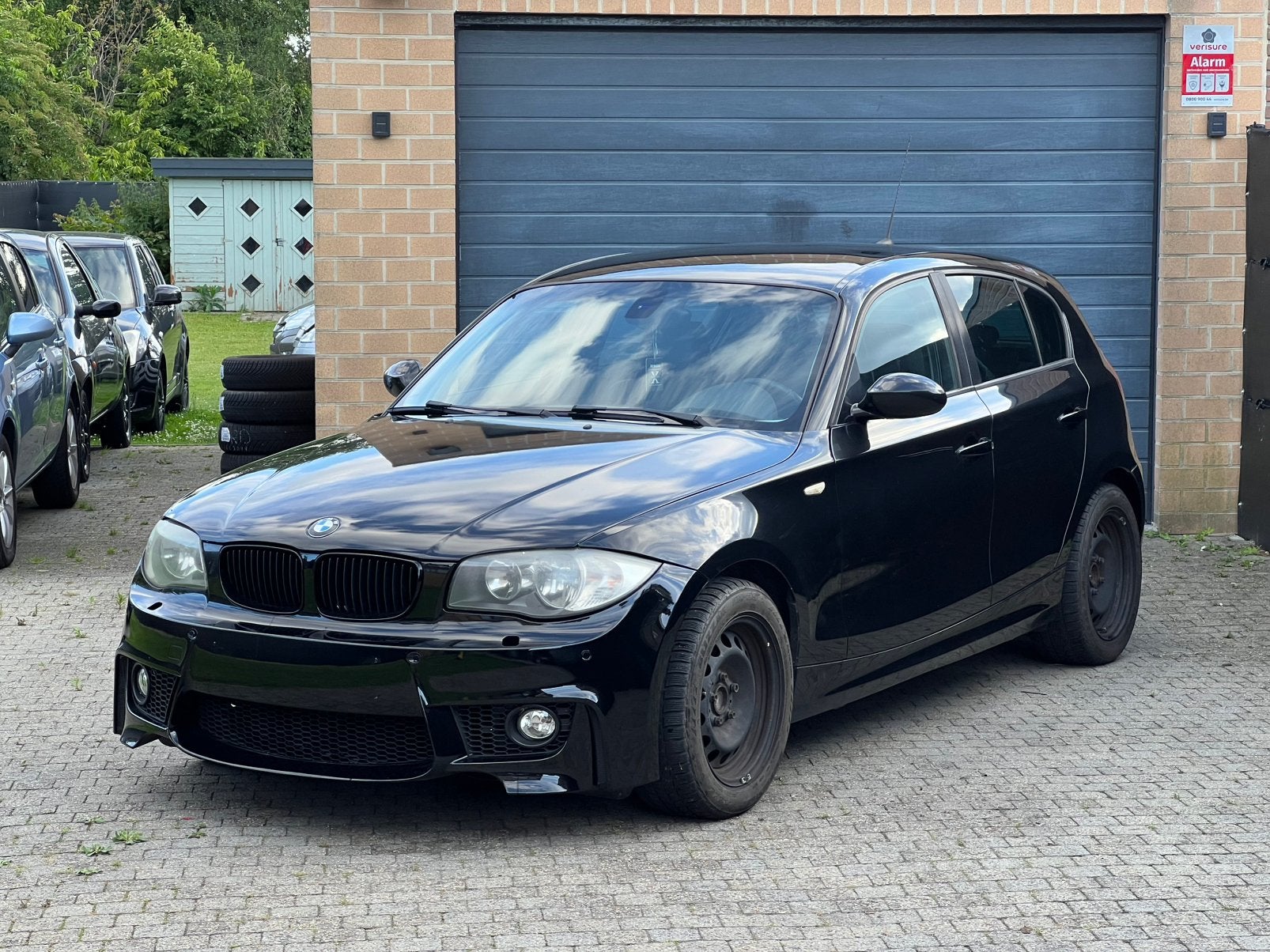 BMW 116i Airco Half-Leder Start&Stop, Zwart, 4 cilinders, Leder en Stof, Zwart