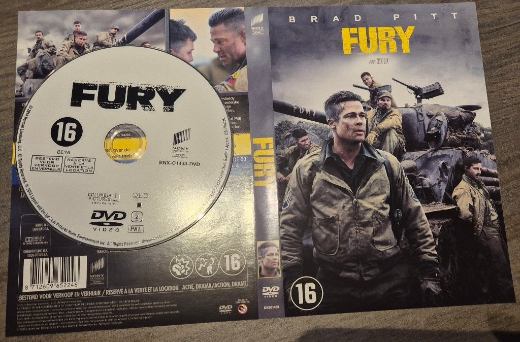 * Fureur, CD & DVD, DVD | Action, À partir de 16 ans, Enlèvement ou Envoi, Comme neuf, Guerre