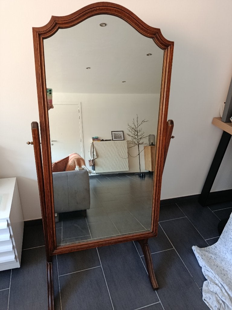 Miroir psyché louis XVI, Antiquités & Art, Enlèvement, 50 à 100 cm, 150 à 200 cm