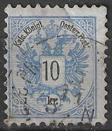 Autriche 1883 - Yvert 43 - Empire turc - 10 km. (ST), Timbres & Monnaies, Timbres | Europe | Autriche, Envoi, Affranchi