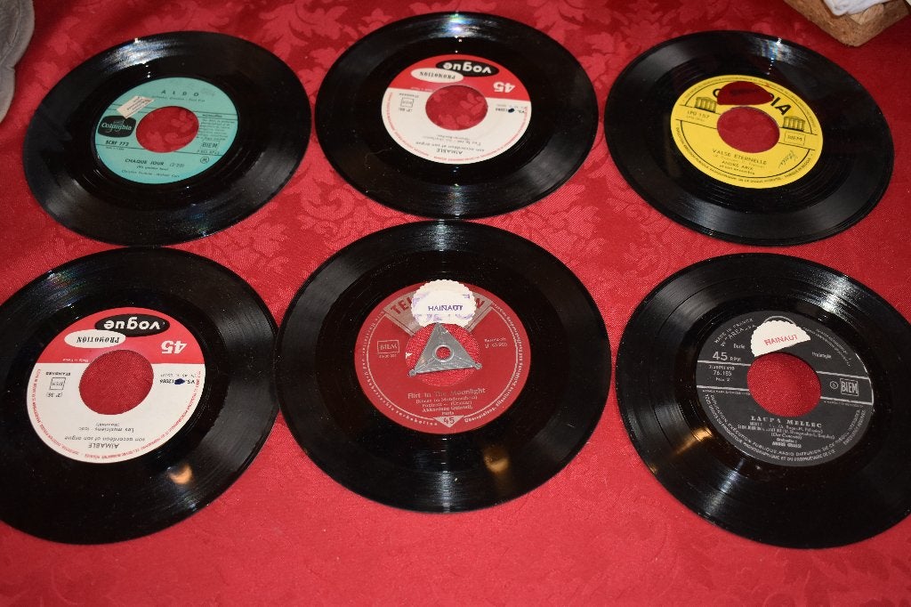 45t's, promo materie van radio zender, jaren '50, Cd's en Dvd's, 7 inch, Ophalen of Verzenden, Zo goed als nieuw, EP