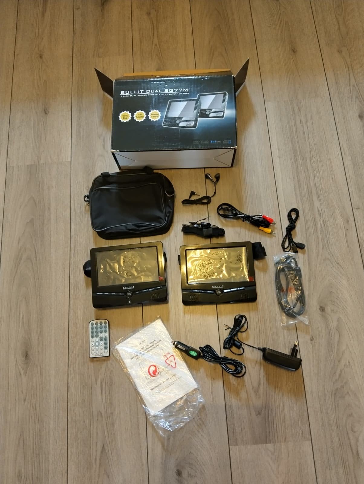 Bullit Dual SG77M 7" Draagbare DVD-speler – 2 schermen – Com, Audio, Tv en Foto, DVD spelers, Ophalen of Verzenden