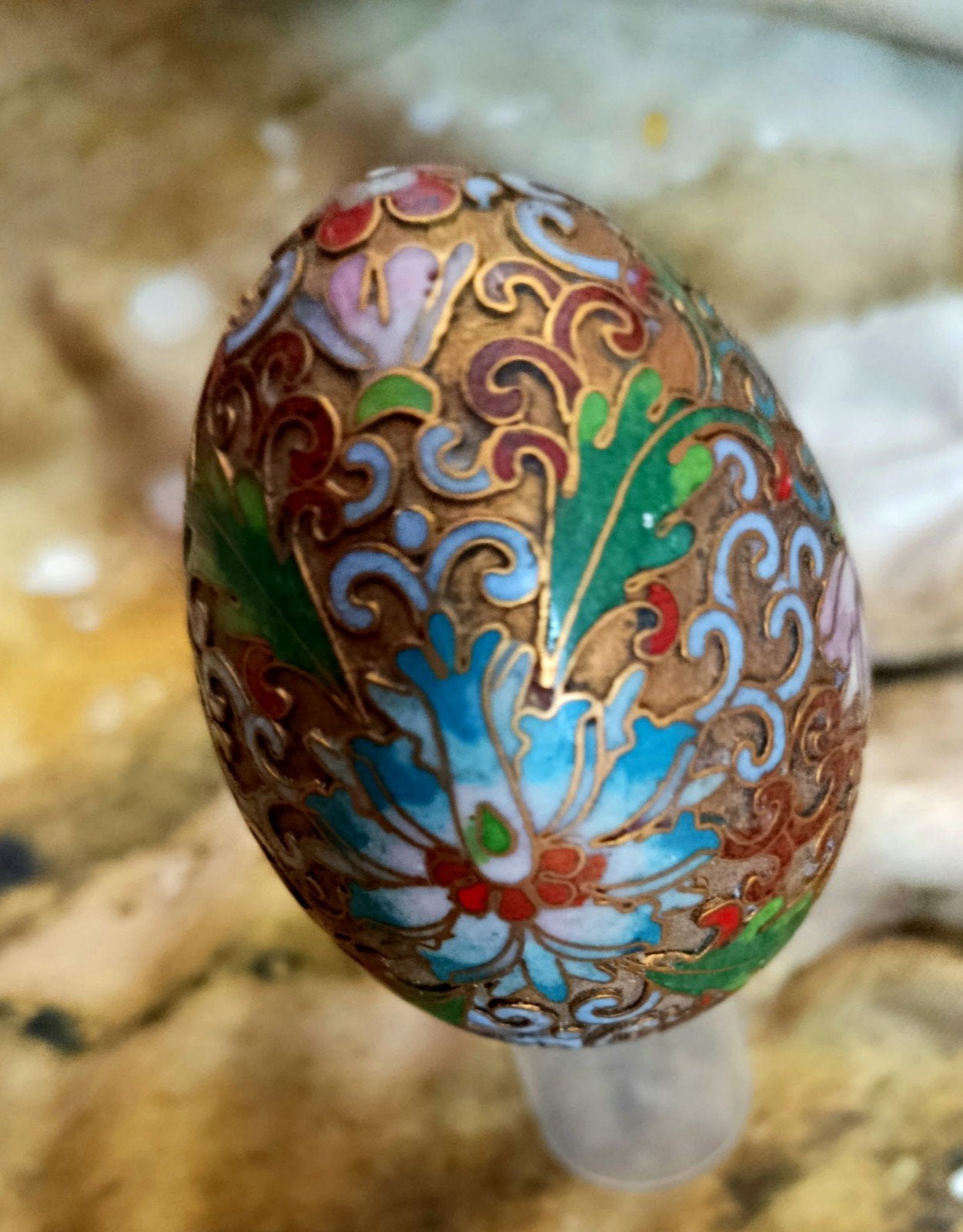 oeuf décoration Chinois cloisonné en émail, Antiquités & Art, Enlèvement ou Envoi