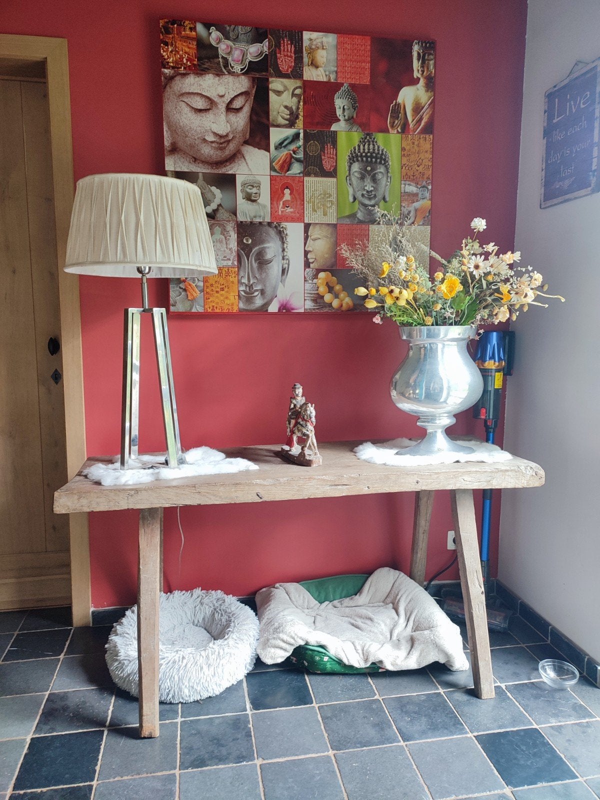 table de ferme ancienne, console, Ophalen