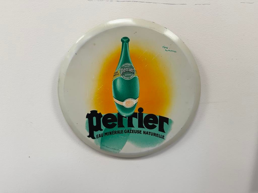 Ancien panneau publicitaire Perrier, Enlèvement ou Envoi, Utilisé, Panneau publicitaire