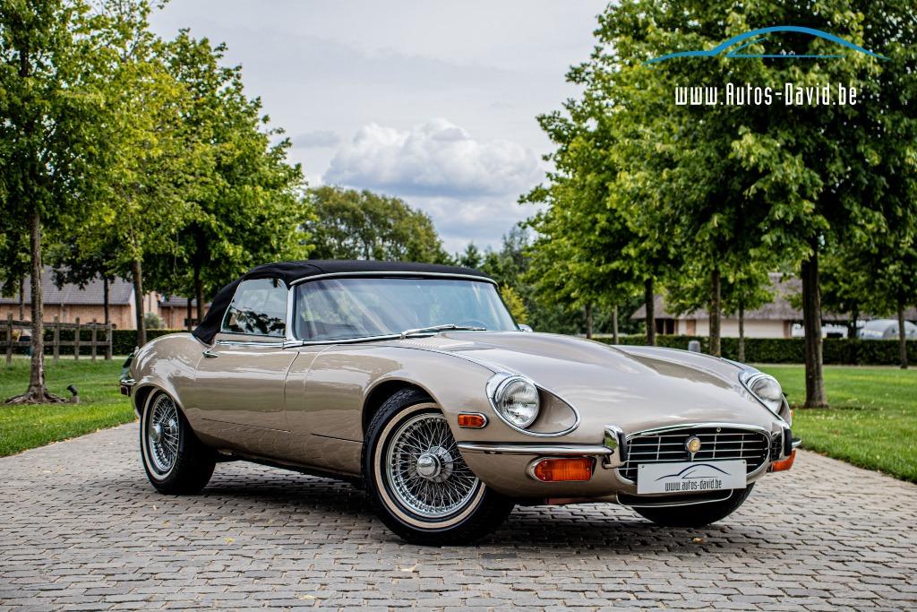 Jaguar E-Type V12 Serie 3 Cabrio Aut. / OLDTIMER / LEDER, Auto's, Automaat, Achterwielaandrijving, Beige, Leder