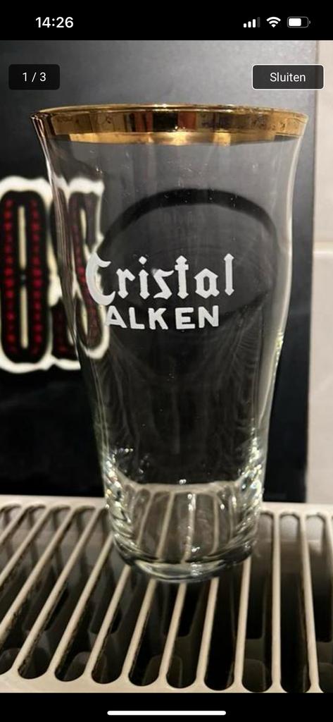 Bierglas Cristal Alken zonder maat aanduiding, Verzamelen, Ophalen, Zo goed als nieuw