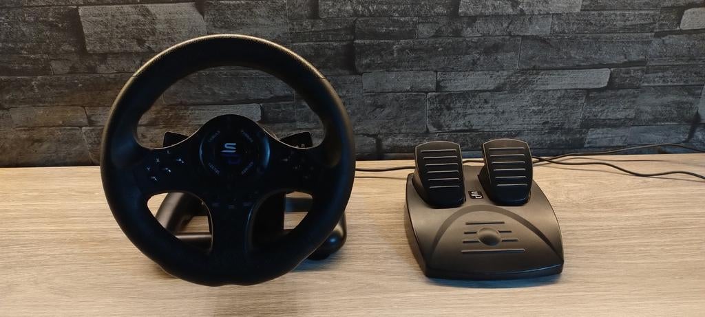 Volant de course Subsonic Superdrive SV450 avec pédales et p, Informatique & Logiciels, Joysticks, Enlèvement, Comme neuf, Subsonic