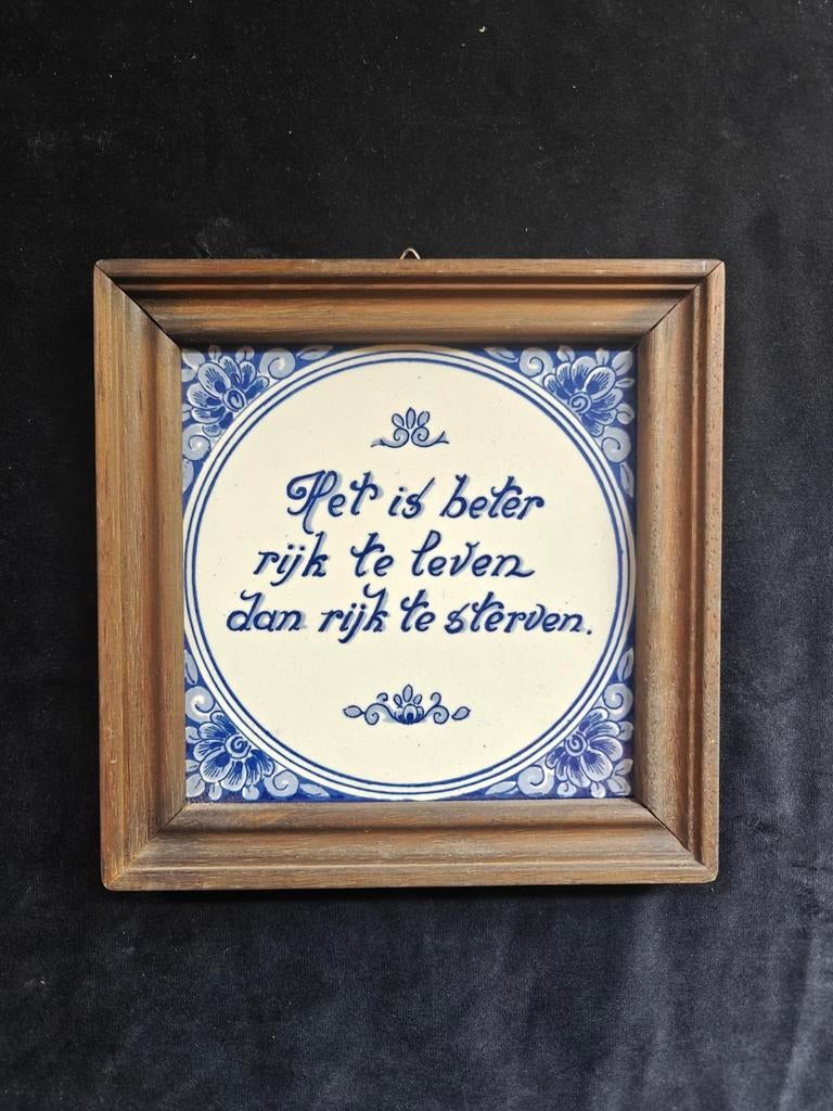 Het is beter rijk te leven, spreuk, Ophalen of Verzenden