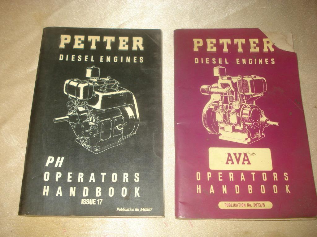 PETTER DIESEL ENGINES - Lot de 2 Manuels de l'Opérateur, Motos, Modes d'emploi & Notices d'utilisation, Enlèvement ou Envoi, Autres marques