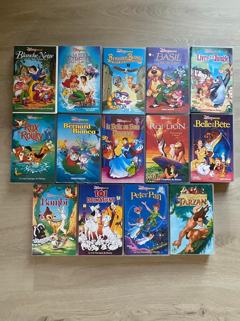 LOT Cassettes vidéo VHS - Dessins animés LM de Walt Disney, Tekenfilm, Alle leeftijden, Ophalen of Verzenden, Zo goed als nieuw