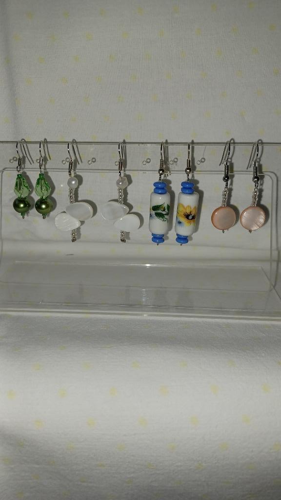 lot handgemaakte oorbellen 20paar, Handtassen en Accessoires, Oorbellen, Ophalen of Verzenden, Nieuw, Glas, Hangers