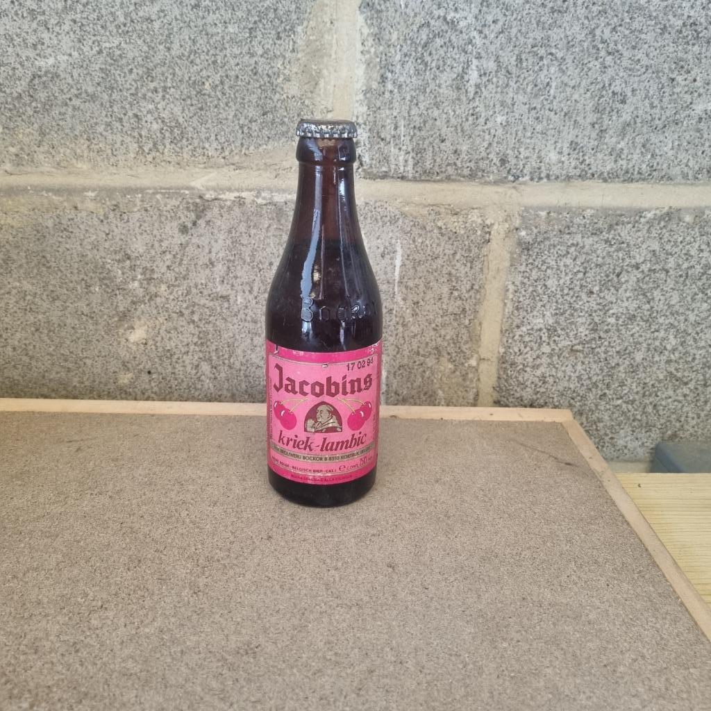 Bouteille de bière Jacobins kriek - lambic, Verzamelen, Ophalen of Verzenden, Gebruikt, Flesje(s), Overige merken