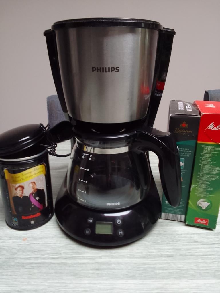 Philips digitale koffiezet met uur en timer., Elektronische apparatuur, Ophalen, Zo goed als nieuw