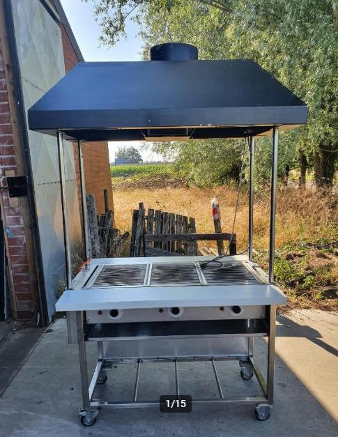 Mooie HOEKS gas Barbecue Propaan, met afzuigkap., Enlèvement, Utilisé