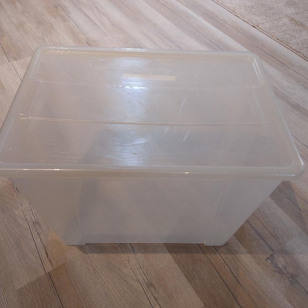 samla bak met deksel 65liter ikea doorzichtig, Enlèvement ou Envoi, Utilisé