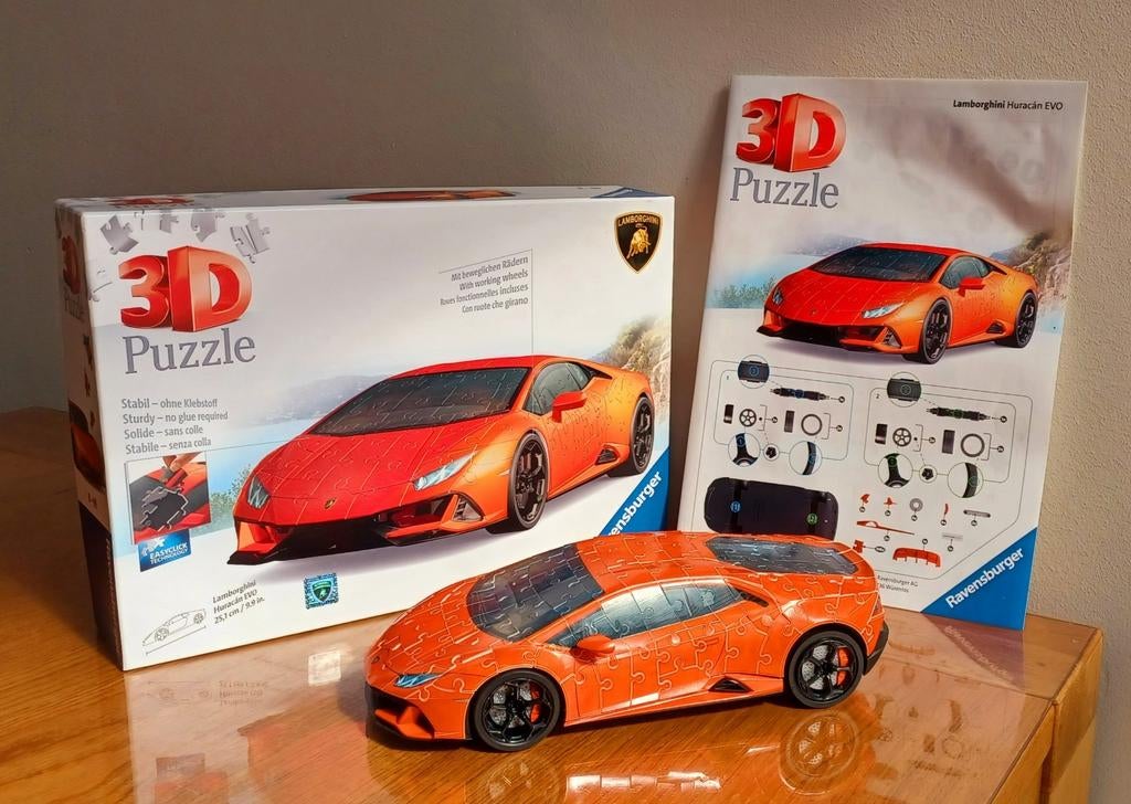 3d puzzel Lamborgini Huracan Ravensburger 108 stukjes, Enlèvement, Comme neuf