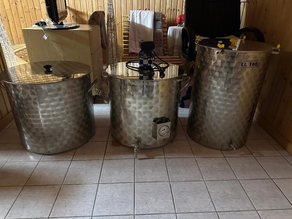 Volledige brouwinstalatie inox 100l, Enlèvement, Utilisé