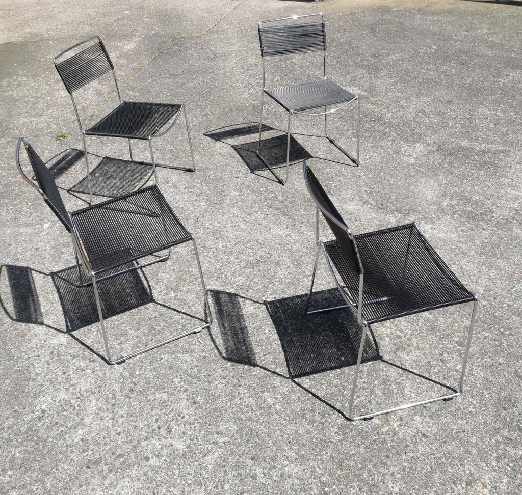 Vintage design spaghetti stoelen Giandomencio Belotti, Antiek en Kunst, Ophalen