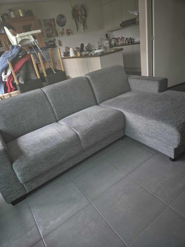 Zetel tekoop, Maison & Meubles, Canapés | Salons, 250 à 300 cm, Banc d'angle, Enlèvement, Tissus