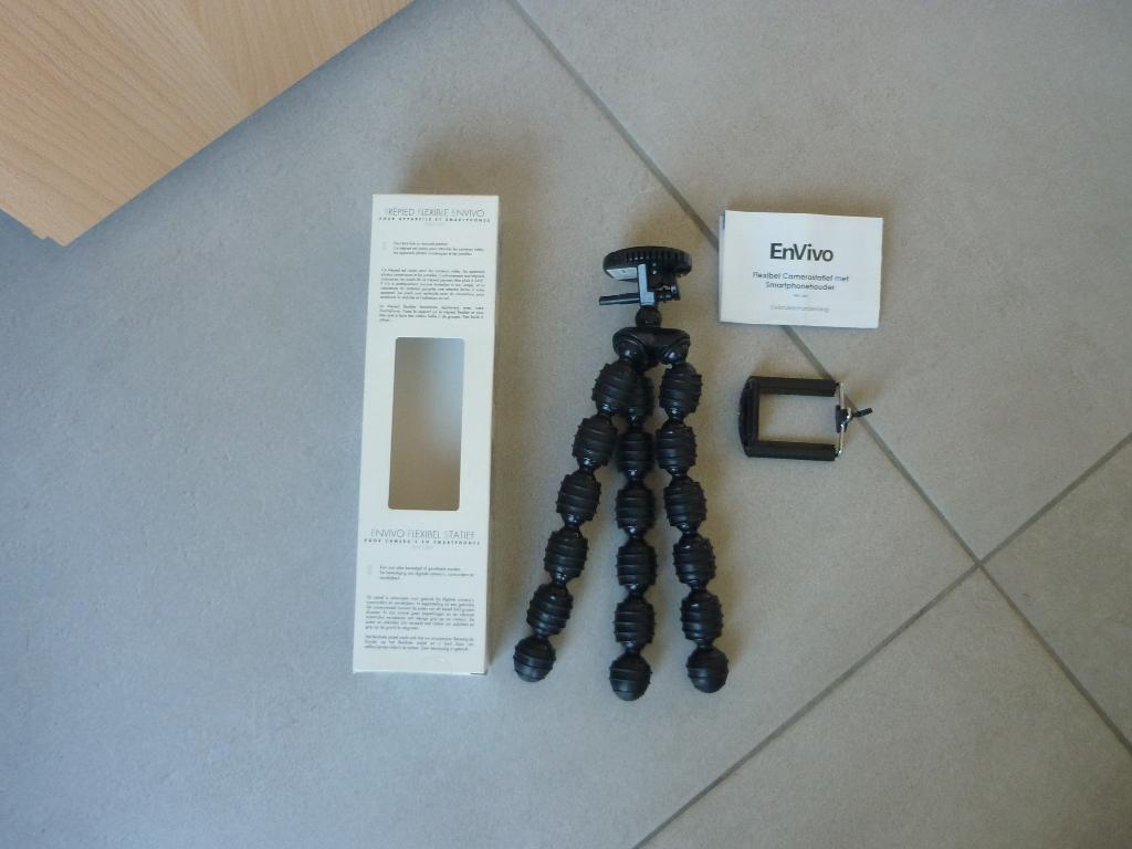Envivo Flexibel statief tripod voor camera’s en smartphones, Audio, Tv en Foto, Fotografie | Statieven en Balhoofden, Ophalen of Verzenden