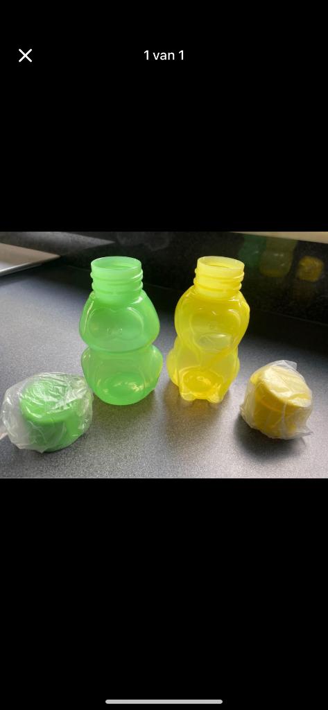 Tupperware drinkfles voor kinderen met sportdop, Huis en Inrichting, Ophalen, Nieuw, Groen, Overige typen