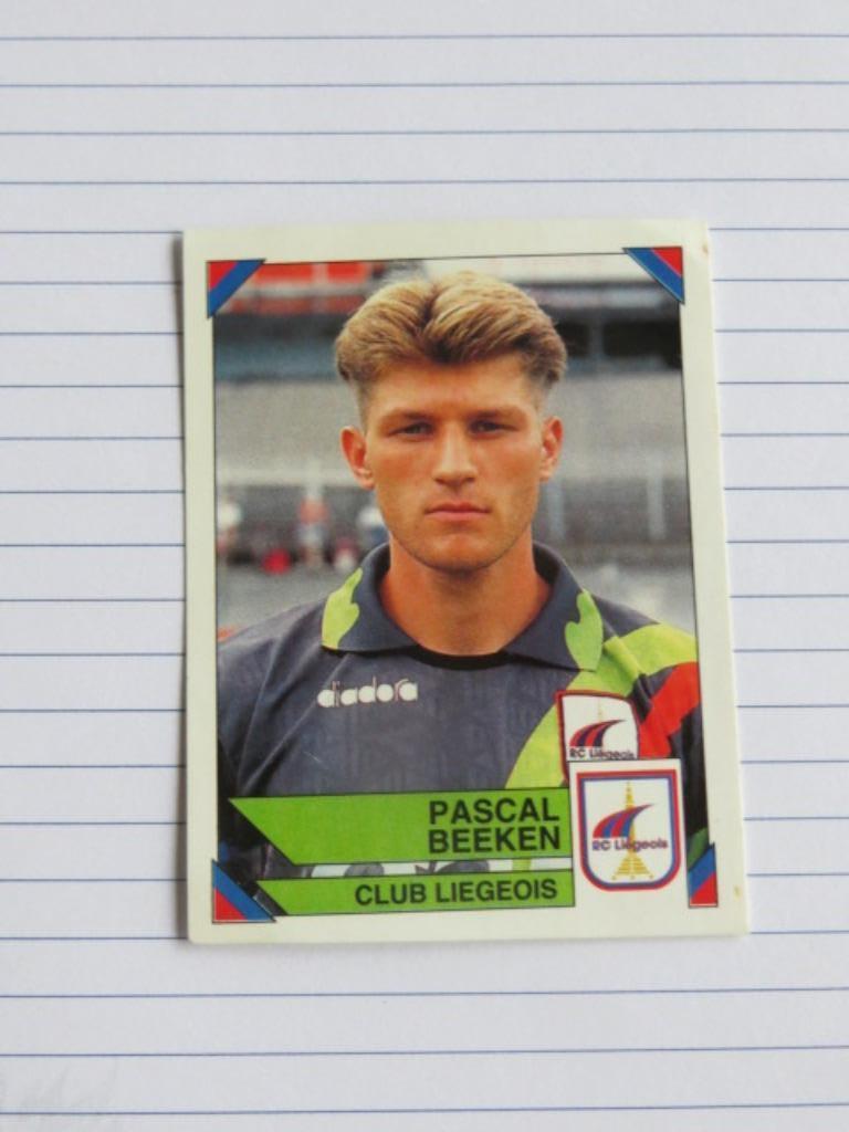 Voetbal: Sticker football 95 : Pascal Beeken - RC Liegeois, Enlèvement ou Envoi, Neuf, Autocollant