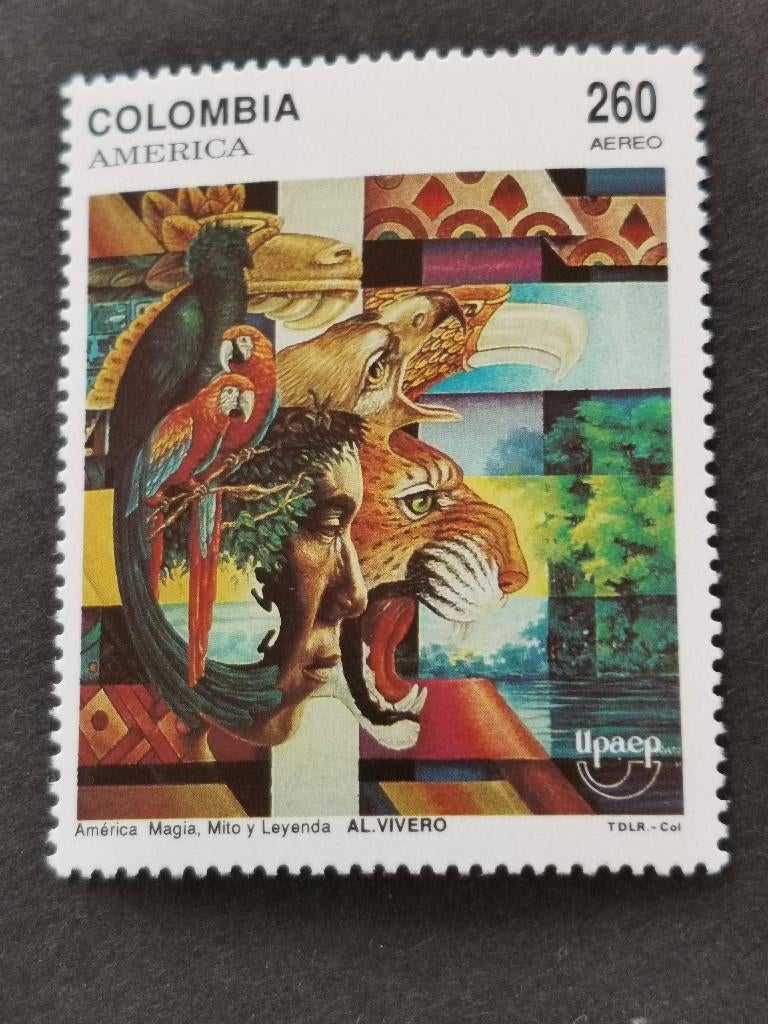 Colombia 1992 - schilderkunst - vogels **, Ophalen of Verzenden, Postfris, Zuid-Amerika
